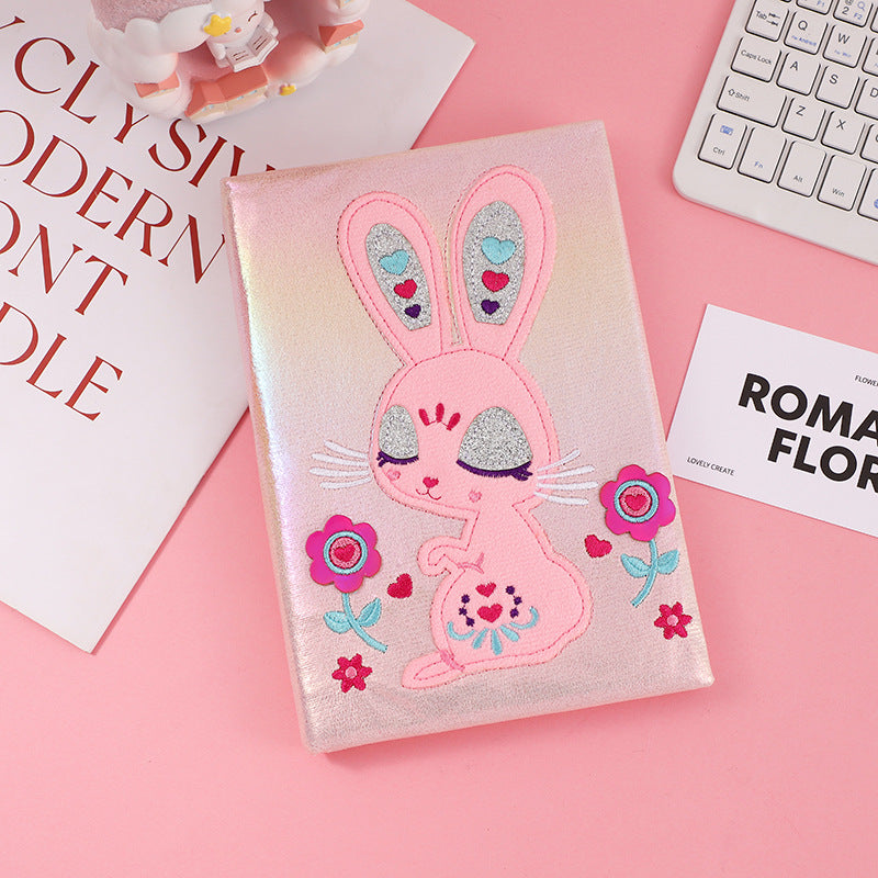 Wholesale Cartoon Unicorn Shiny Notepad Children' s Cute Rabbit Notebook